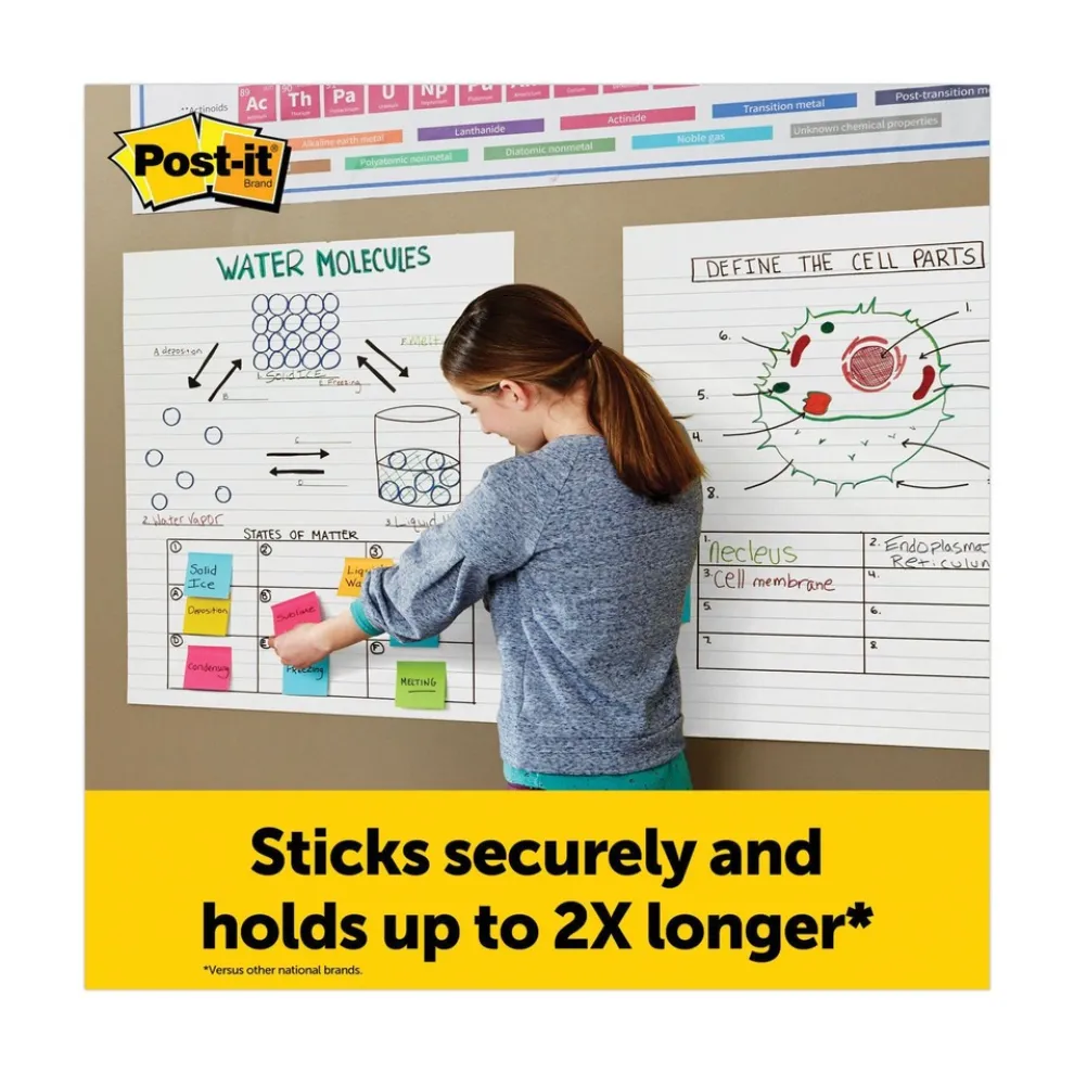 Post-it Easel Pads Super Sticky 30 Sheets Presentation Format 1.5-in Rule 25-in x 30-in Vertical-Orientation Self-Stick Easel Pads - White (2/Carton)