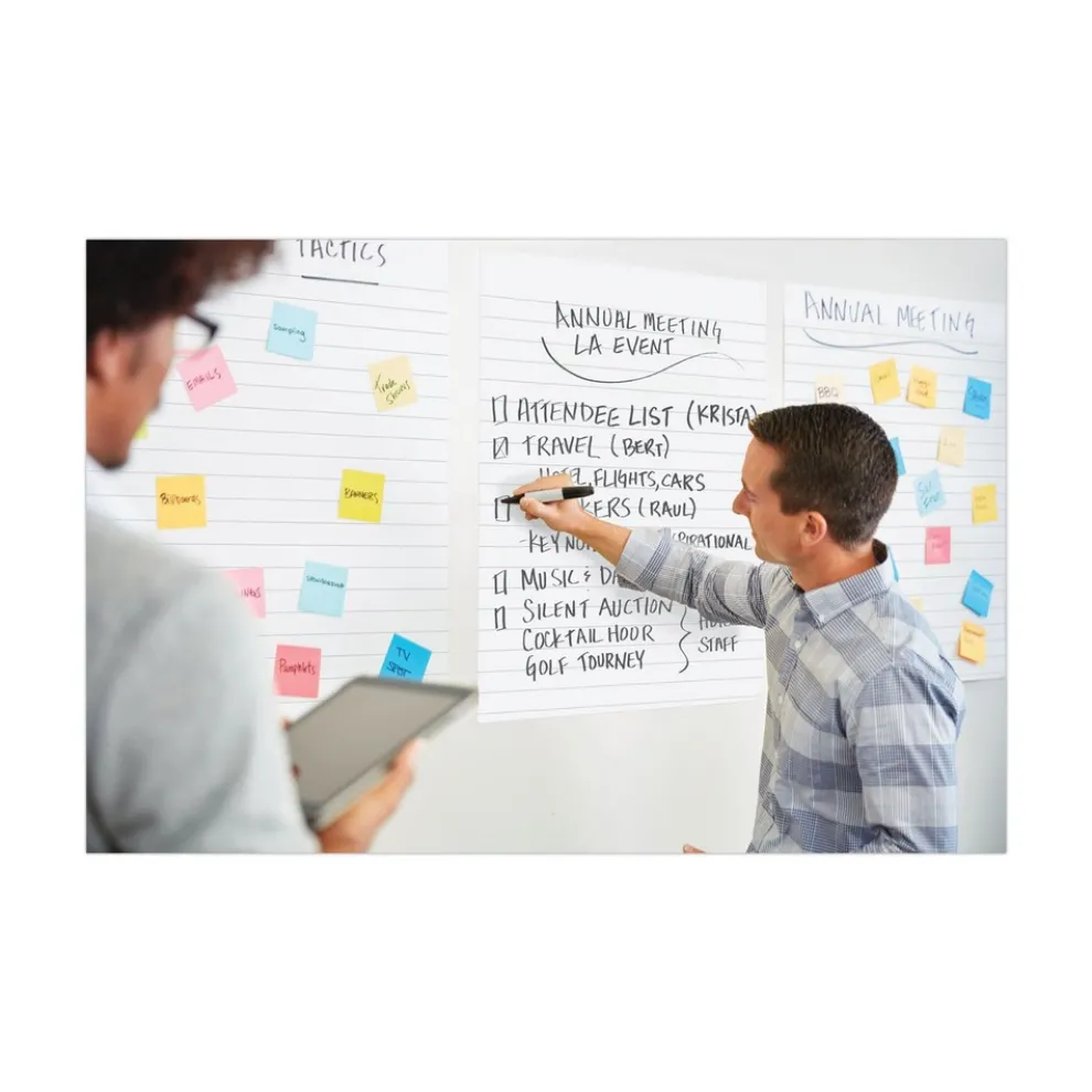 Post-it Easel Pads Super Sticky 30 Sheets Presentation Format 1.5-in Rule 25-in x 30-in Vertical-Orientation Self-Stick Easel Pads - White (2/Carton)