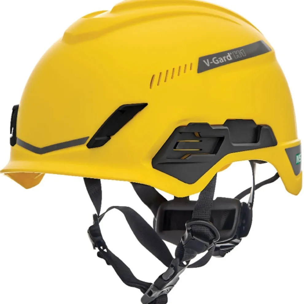 MSA V-Gard H1 Fas-Trac III Pivot Tri-Vent H1 Safety Helmet - Standard, Yellow