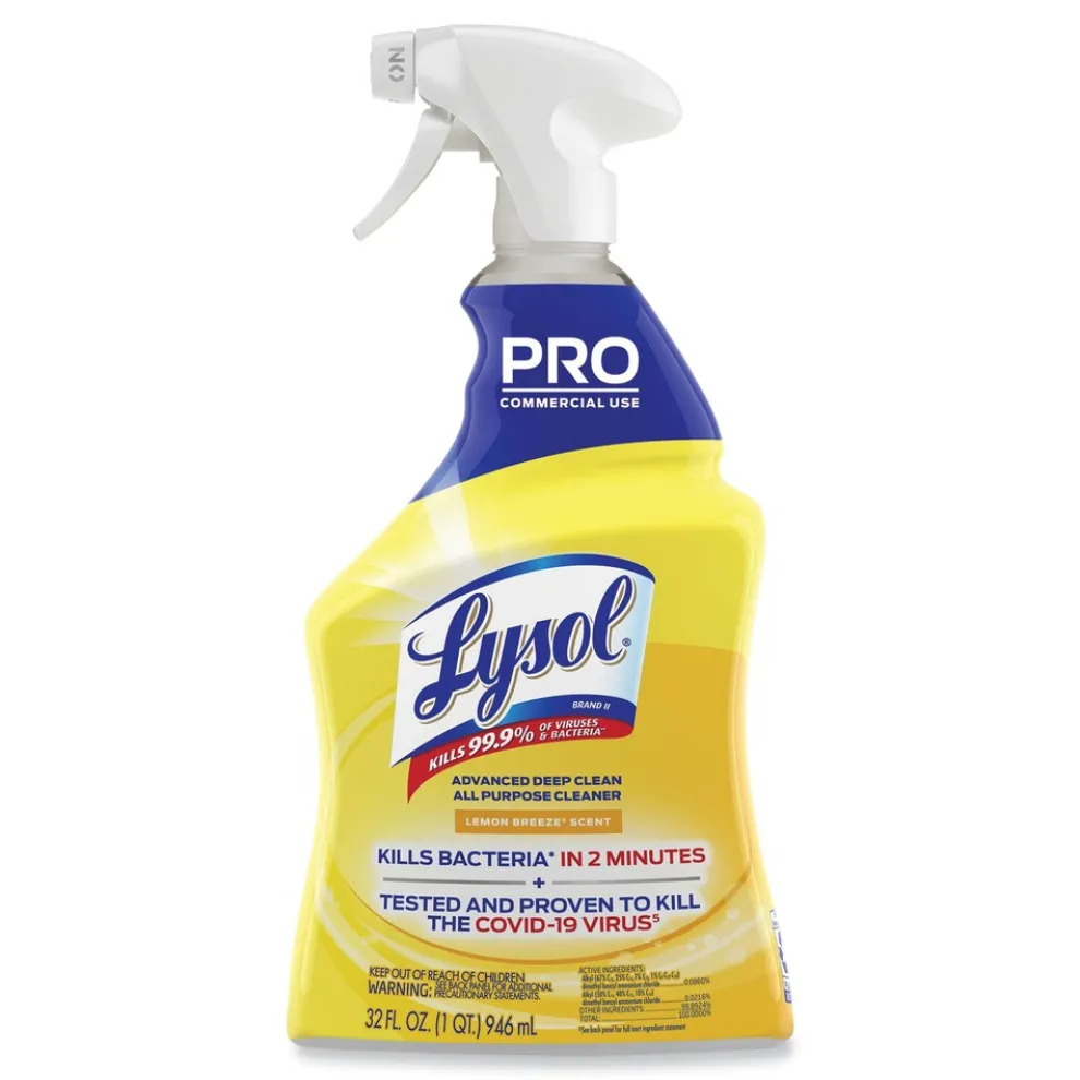 Professional LYSOL Brand 32 oz Advanced Deep Clean All Purpose Cleaner - Lemon Breeze