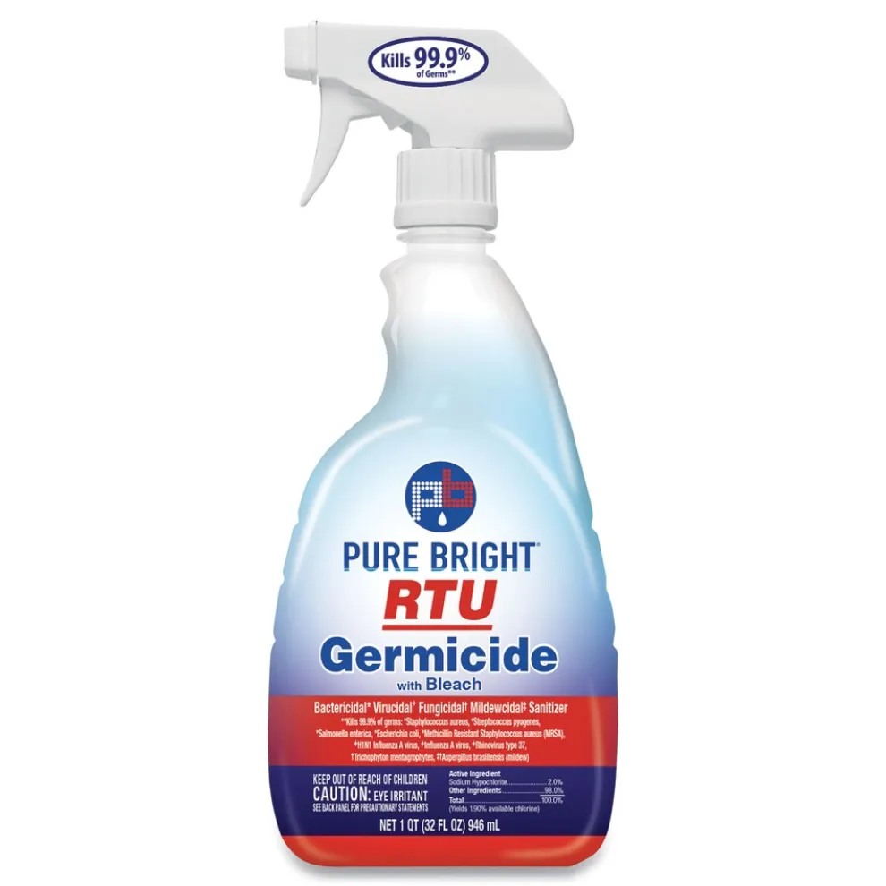 Pure Bright 32 oz. Spray Bottle RTU Germicide With Bleach - Fresh Scent (9/Carton)