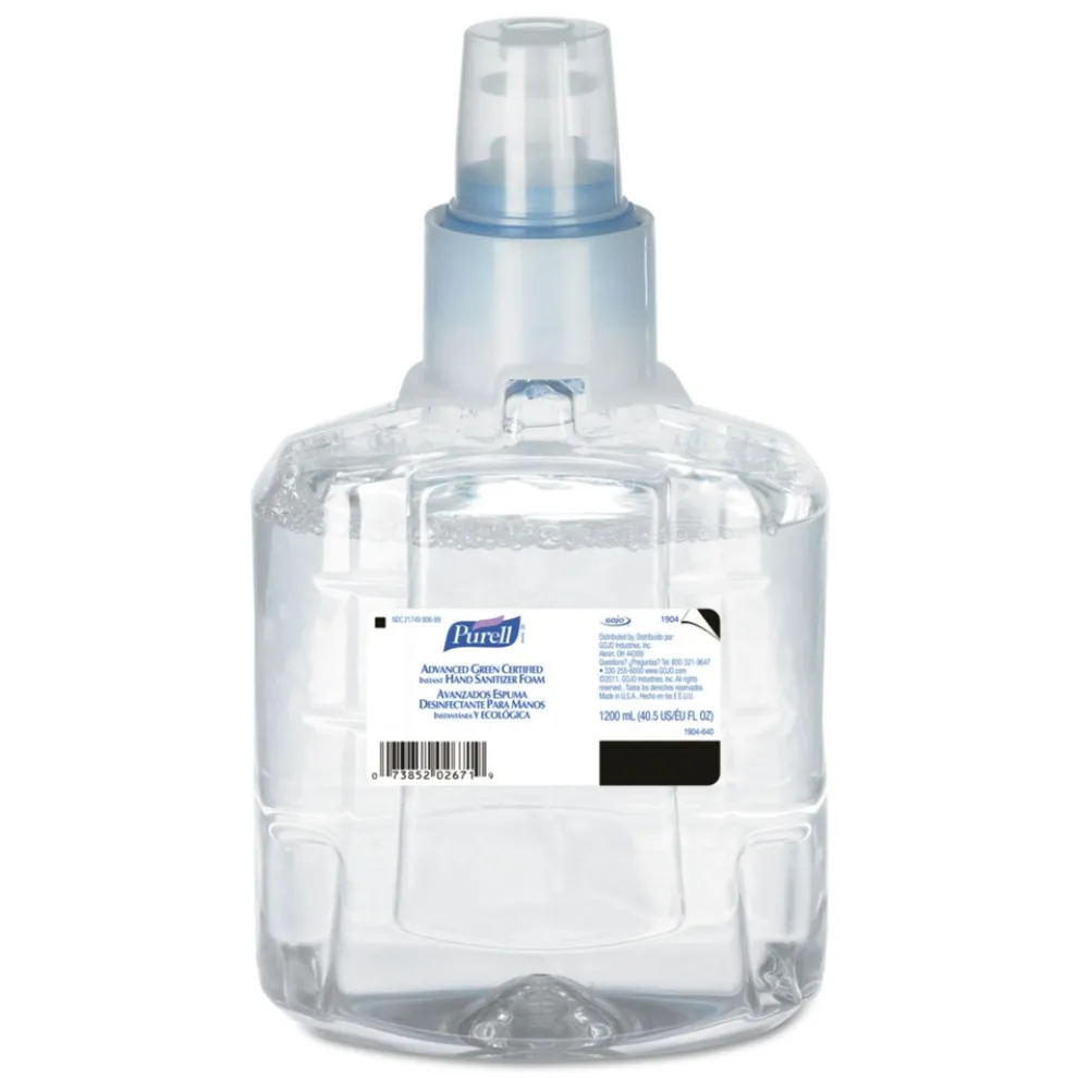 PURELL 1904-02 Advanced 1200 ml Hand Sanitizer Green Certified Foam Refill for LTX-12 Dispensers (2/Carton)