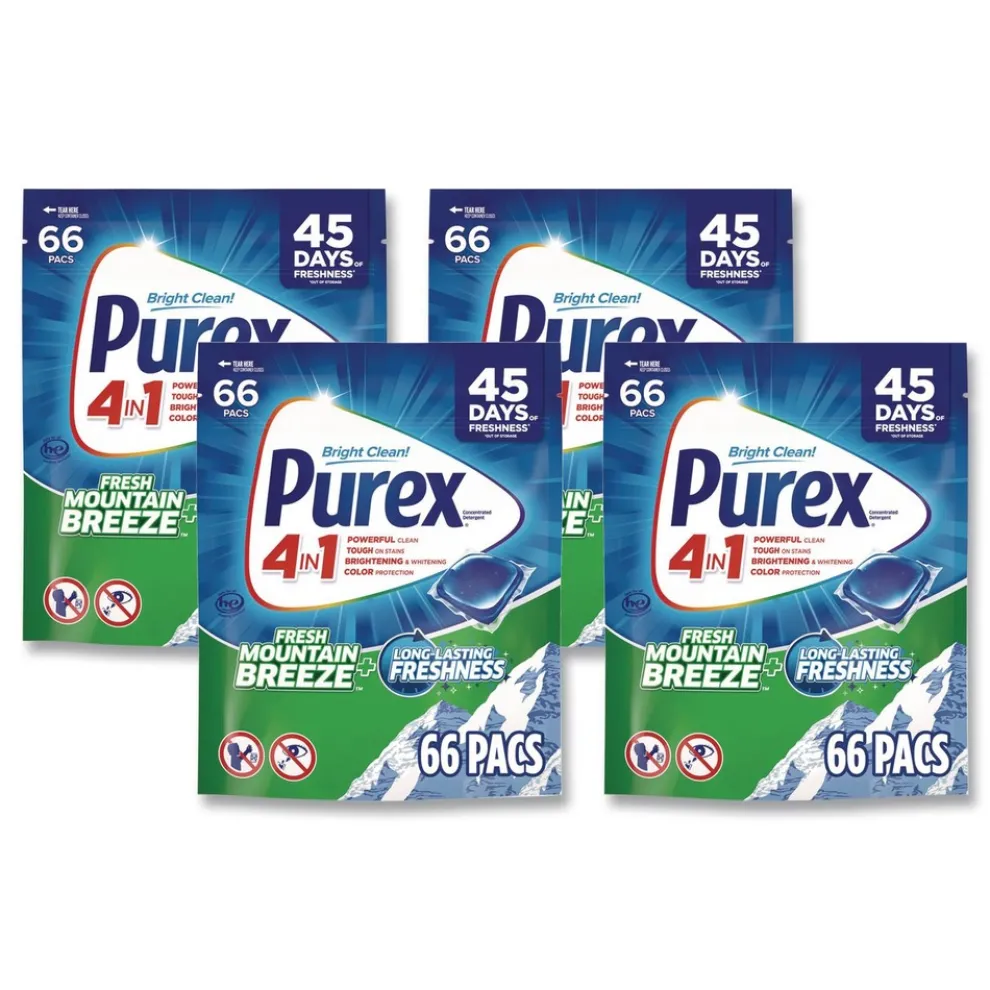 Purex 4-in-1 Laundry Detergent Pacs (4/Carton)