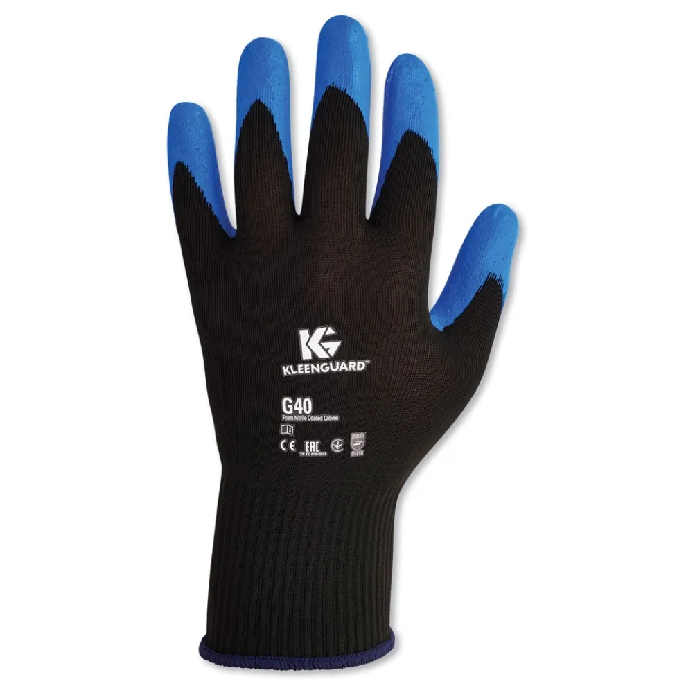 Ansell 230 mm Length G40 Foam Nitrile Coated Gloves - Medium/Size 8, Blue (12 Pairs/Pack)