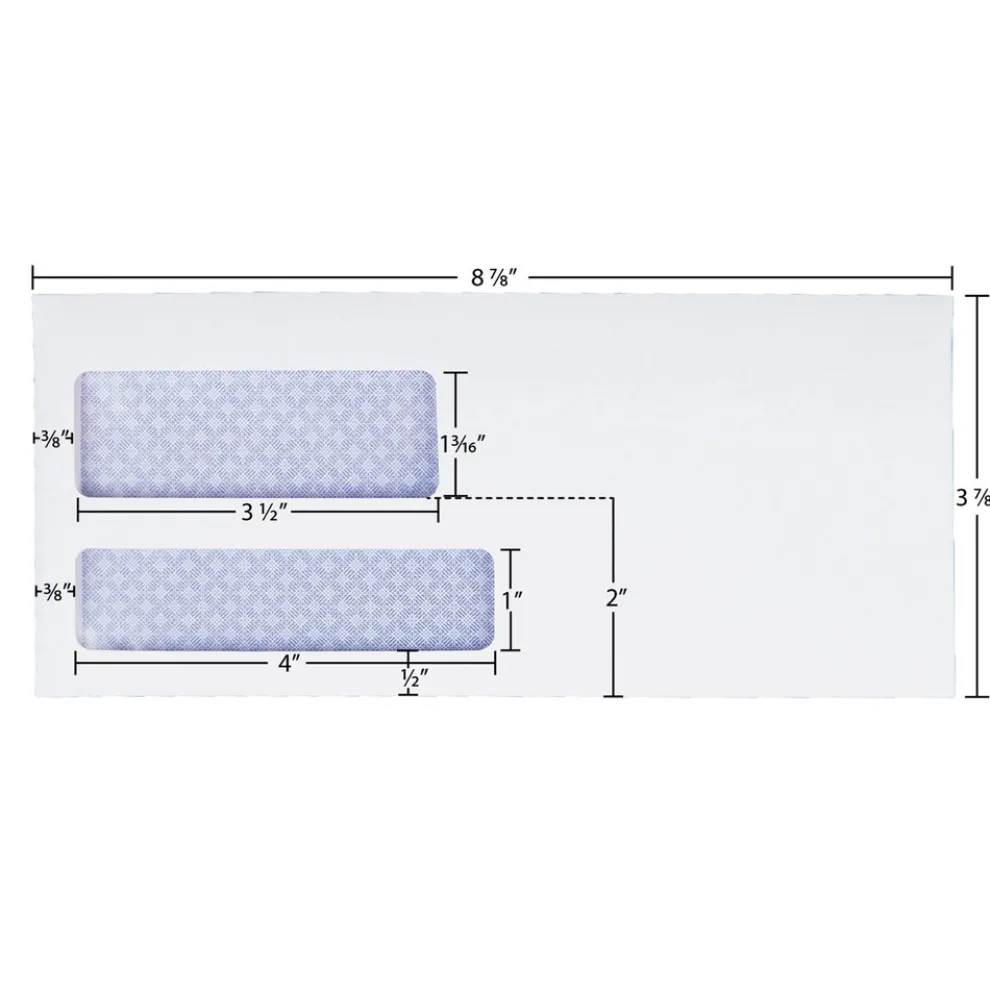 Quality Park 3.88 in. x 8.88 in. #9 Commercial Flap Self-Adhesive Closure Reveal-N-Seal Envelope - White (500/Box)