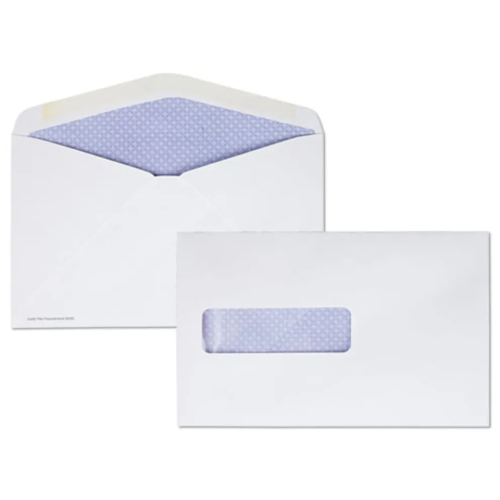 Quality Park 6 in. x 9.5 in. #6 5/8 Commercial Flap Gummed Closure Postage Saving Envelope - White (500/Box)