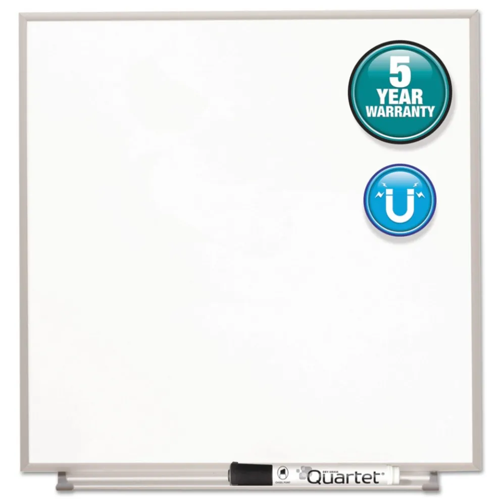Quartet 23 in. x 23 in. Matrix Magnetic Boards - White Surface, Satin Aluminum Frame
