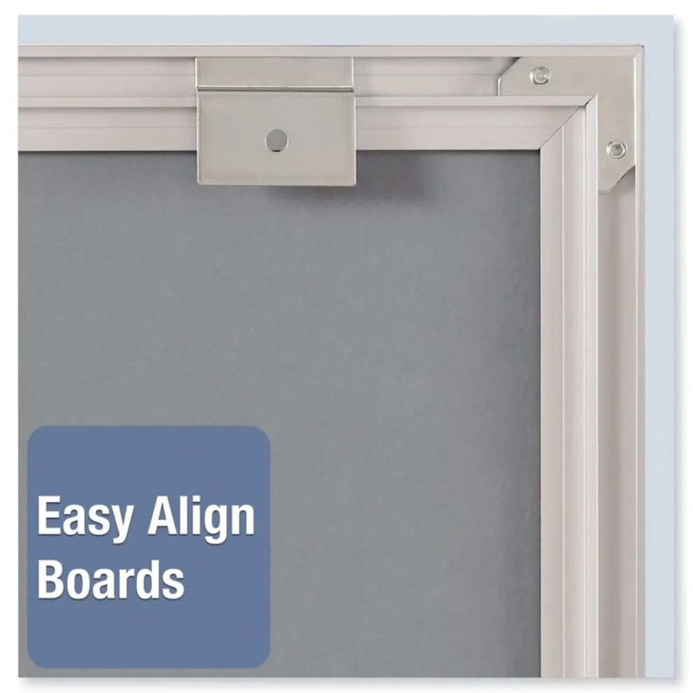 Quartet 23 in. x 23 in. Matrix Magnetic Boards - White Surface, Satin Aluminum Frame