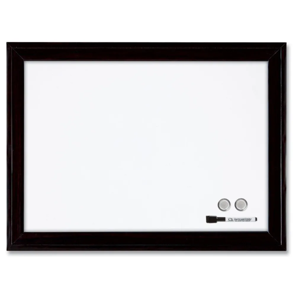 Quartet 23 x 17 Home Decor Magnetic Dry Erase Board - White Surface/Black Wood Frame