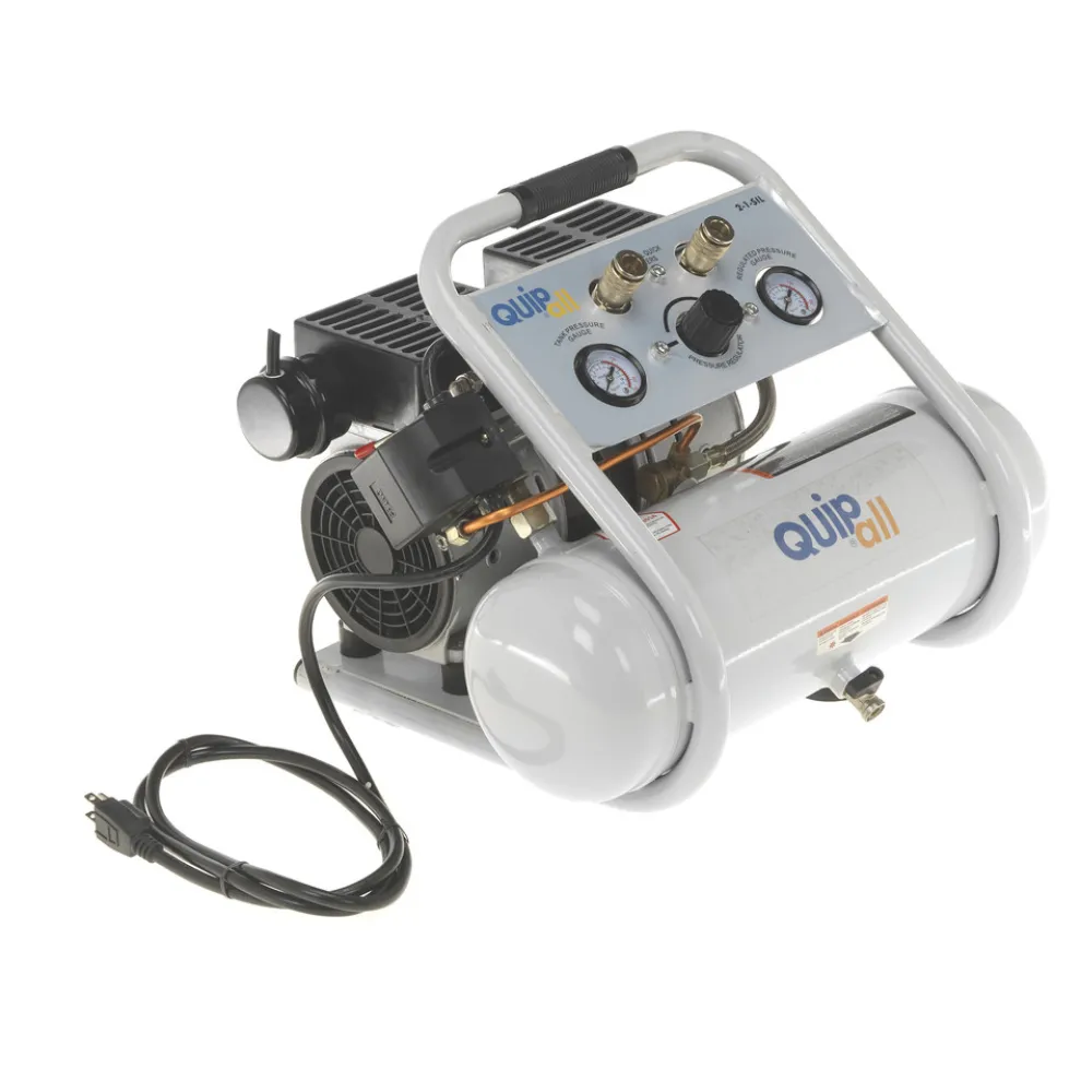 Quipall 1 HP 1.6 Gallon Oil-Free Hotdog Air Compressor