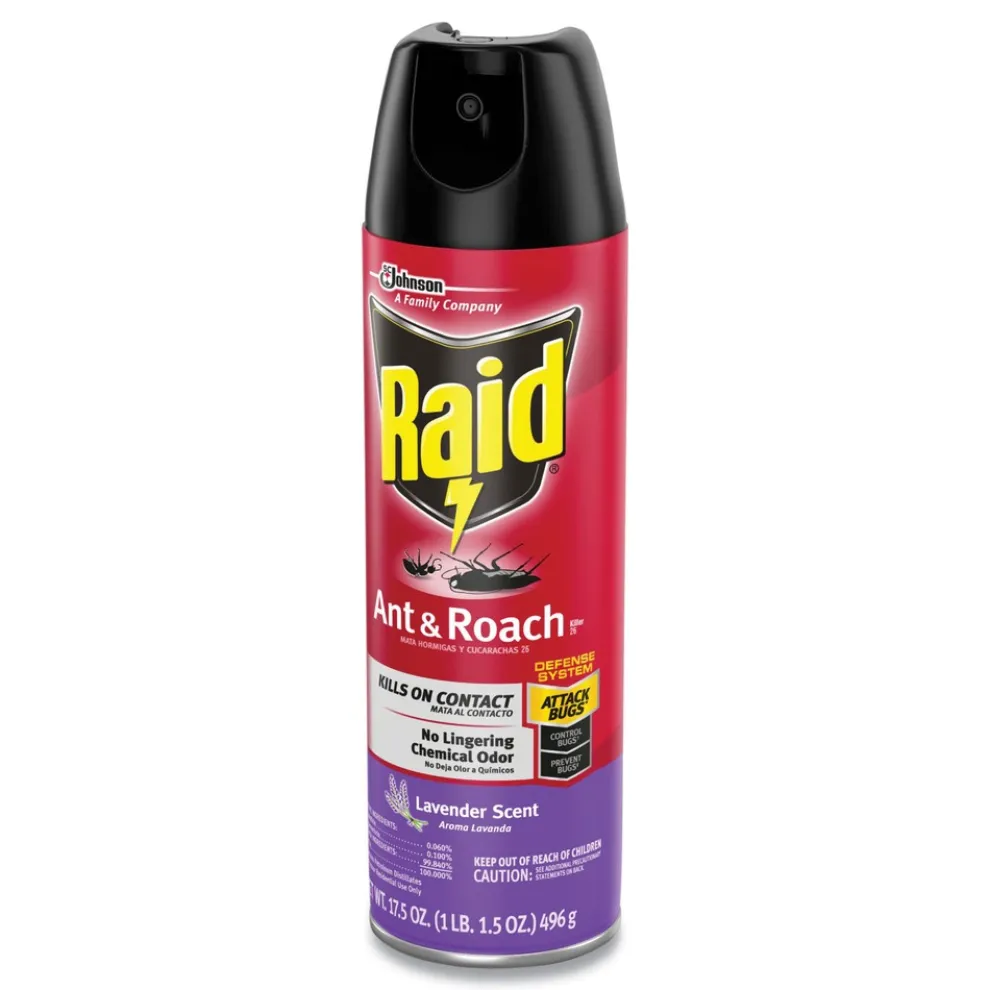 Raid 17.5 oz. Aerosol Spray Ant and Roach Killer - Lavender