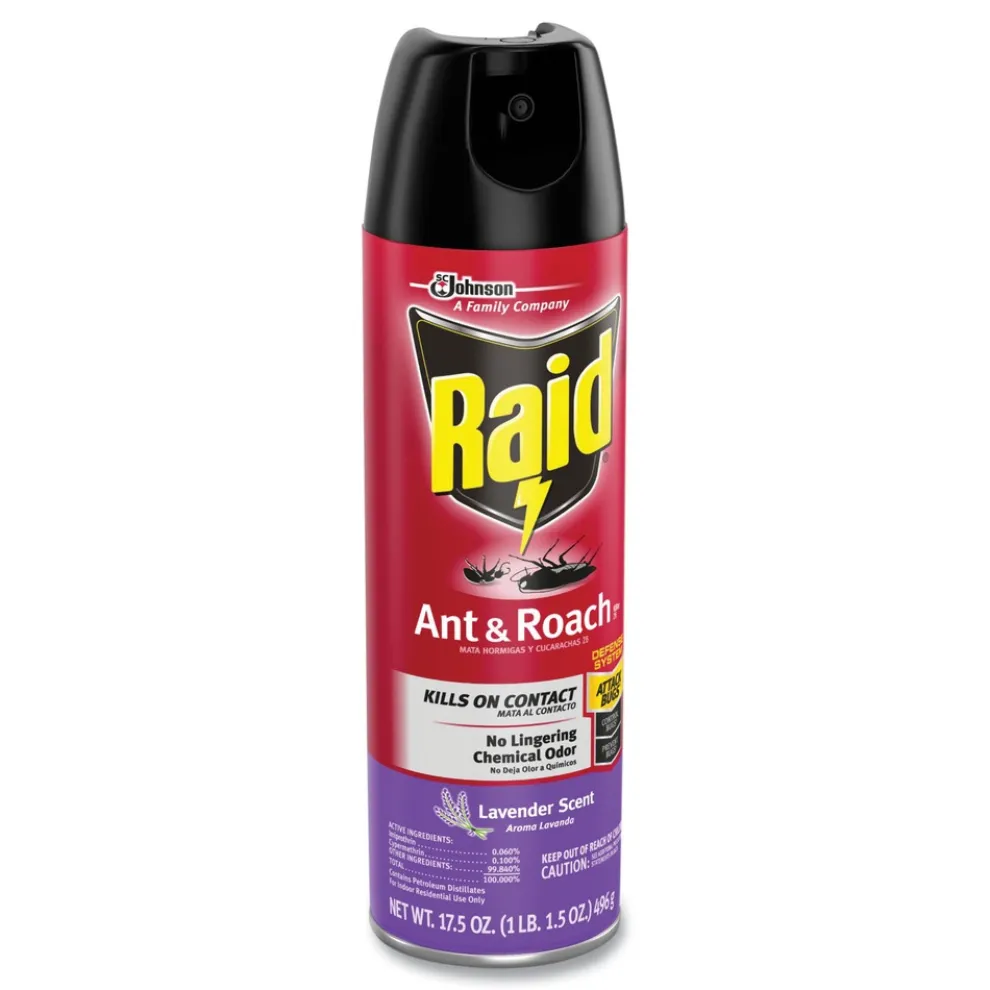 Raid 17.5 oz. Aerosol Spray Ant and Roach Killer - Lavender