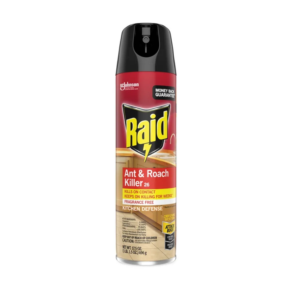 Raid 17.5 oz. Aerosol Spray Ant and Roach Killer - Fragrance Free (12/Carton)