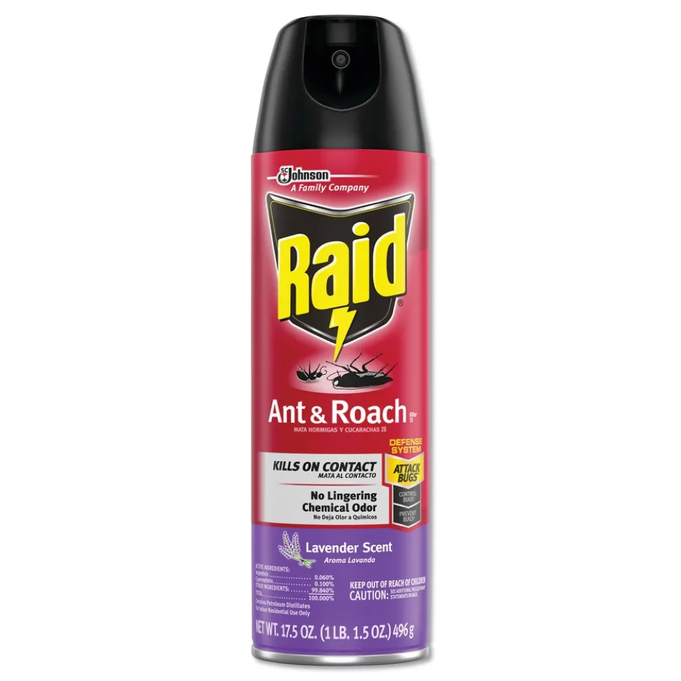 Raid 17.5 oz Ant and Roach Killer Aerosol Spray - Lavender (12/Carton)