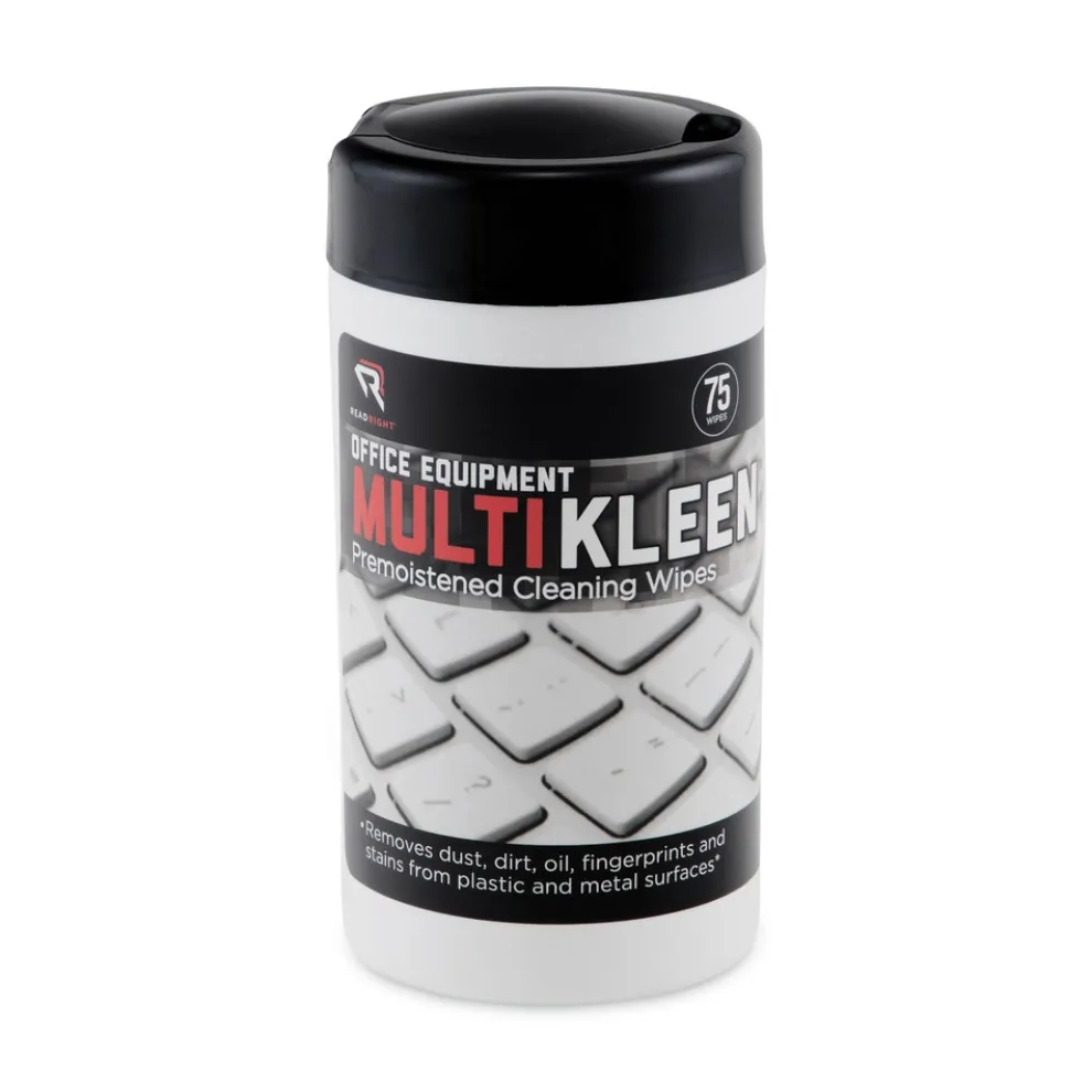 Read Right MultiKleen 5.44 in. x 6.38 in. Office Equipment Cloth Wet Wipes
