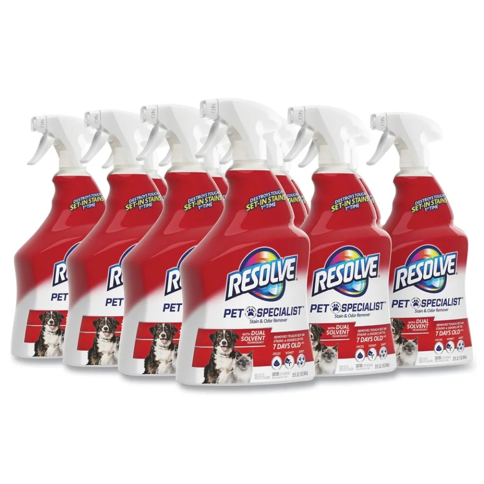 RESOLVE Pet Specialist 32 oz. Trigger Spray Bottle Stain and Odor Remover - Citrus (12/Carton)