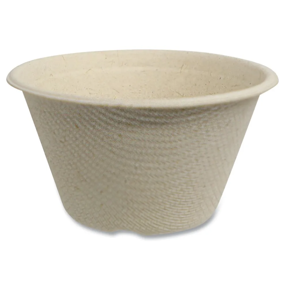 World Centric 2.42 in. x 1.36 in. 2 oz. Paper Fiber Cups - Natural (2000/Carton)