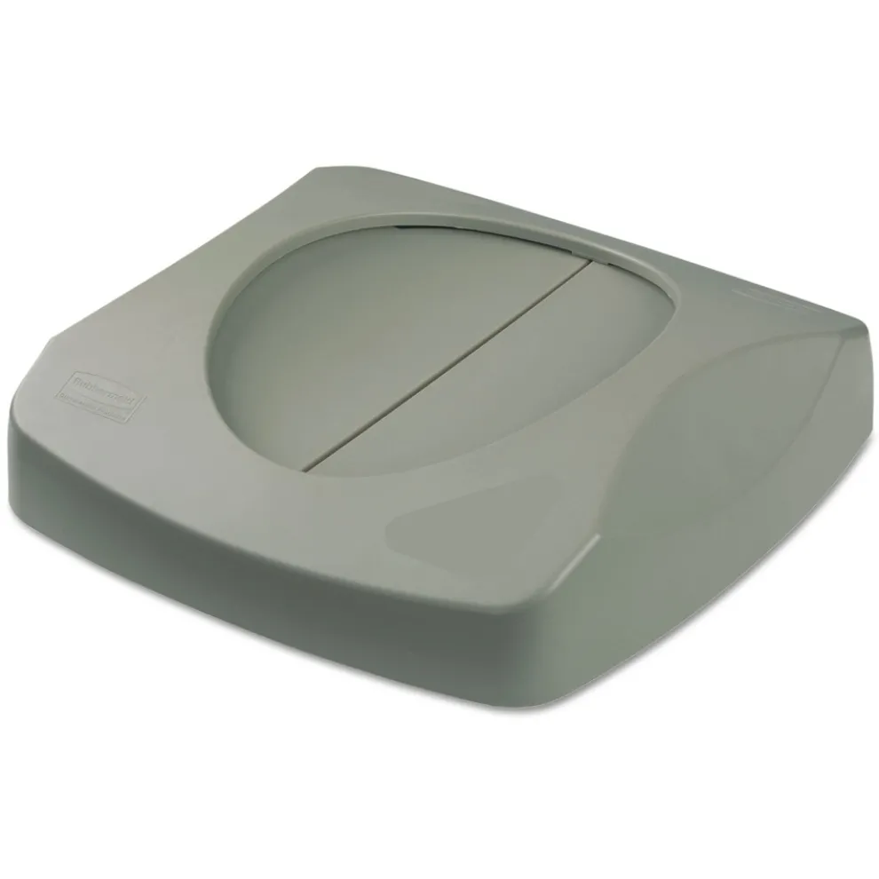 Rubbermaid Commercial Untouchable 16 in. Square Swing Top Lid - Gray