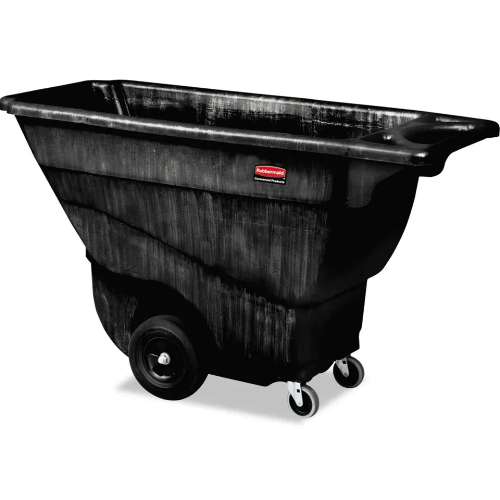 Rubbermaid Commercial 101-Gallon Structural Foam Tilt Truck with 850-lb. Capacity - Black