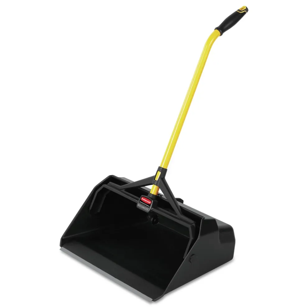 Rubbermaid Commercial Maximizer 20.44 in. W x 29 in. H Plastic Heavy-Duty Stand Up Debris Pan - Yellow/Black