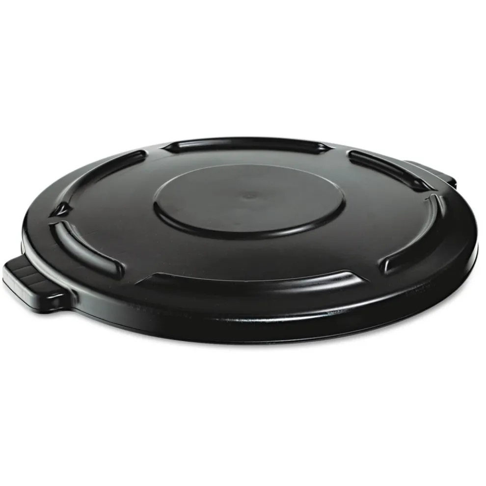 Rubbermaid Commercial 24.5 in. x 1.5 in. BRUTE Self-Draining Flat Top Lids - Black