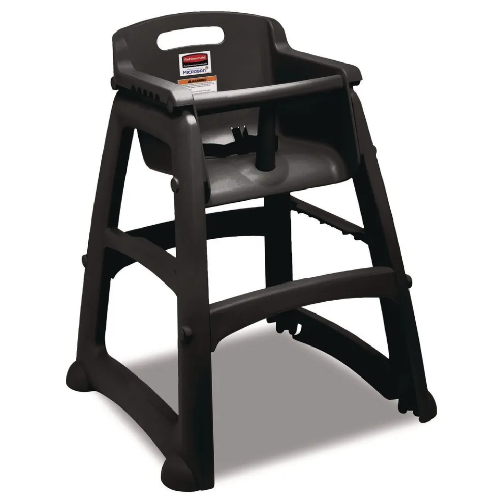 Rubbermaid Commercial Sturdy Chair Youth Seat with Casters Black