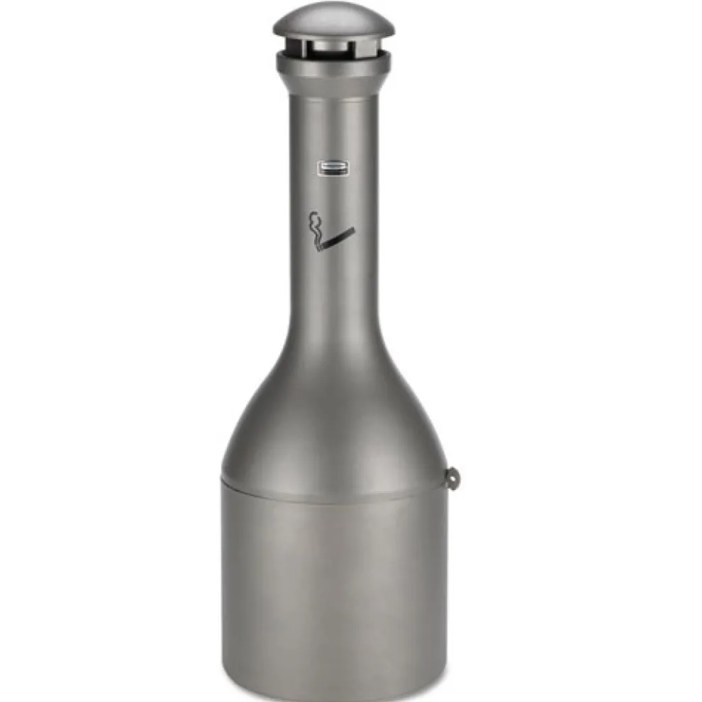 Rubbermaid Commercial Infinity 4.1 Gallon 39 in. Traditional Smoking Receptacle - Antique Pewter