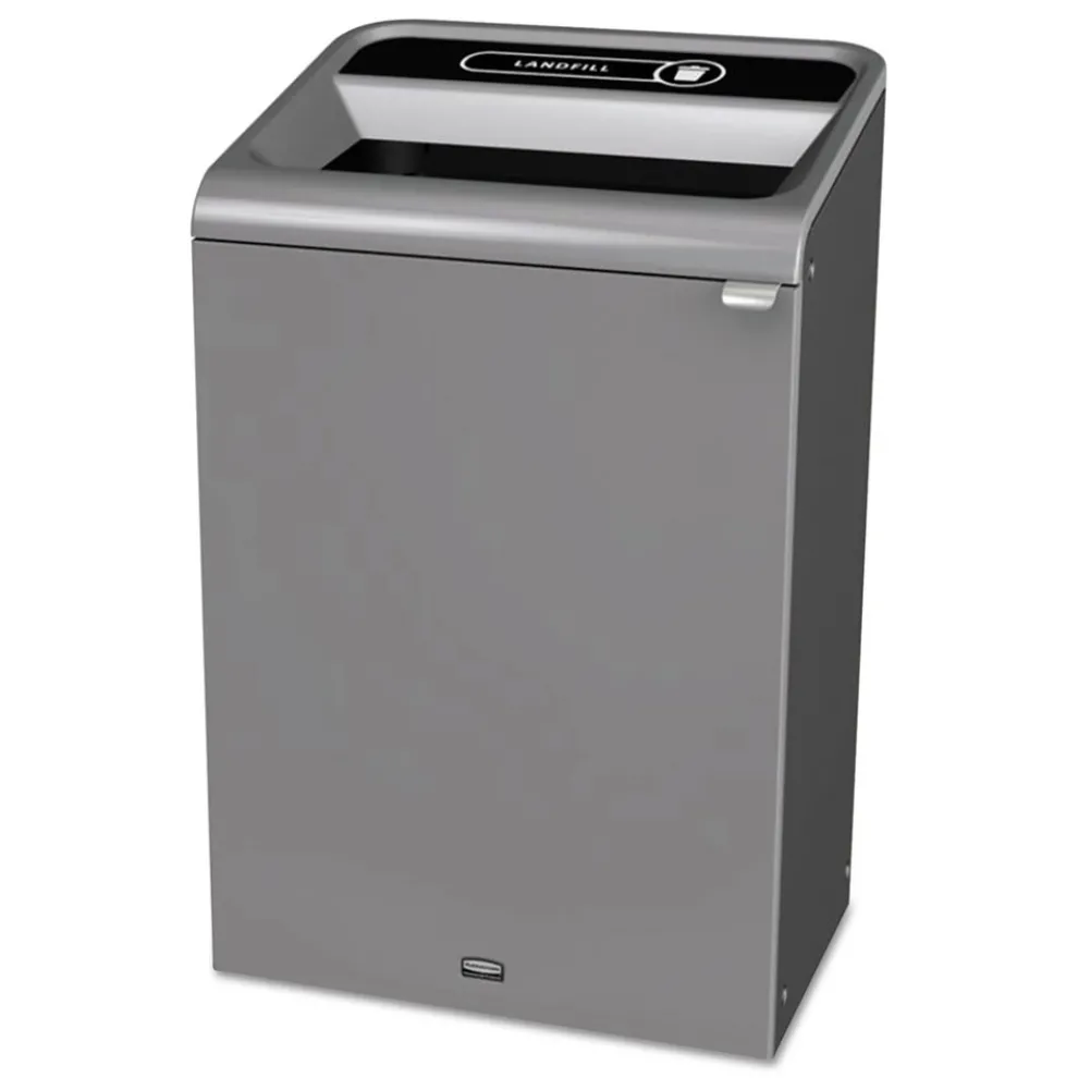 Rubbermaid Commercial 33 Gallon Landfill Configure Indoor Recycling Waste Receptacle - Gray