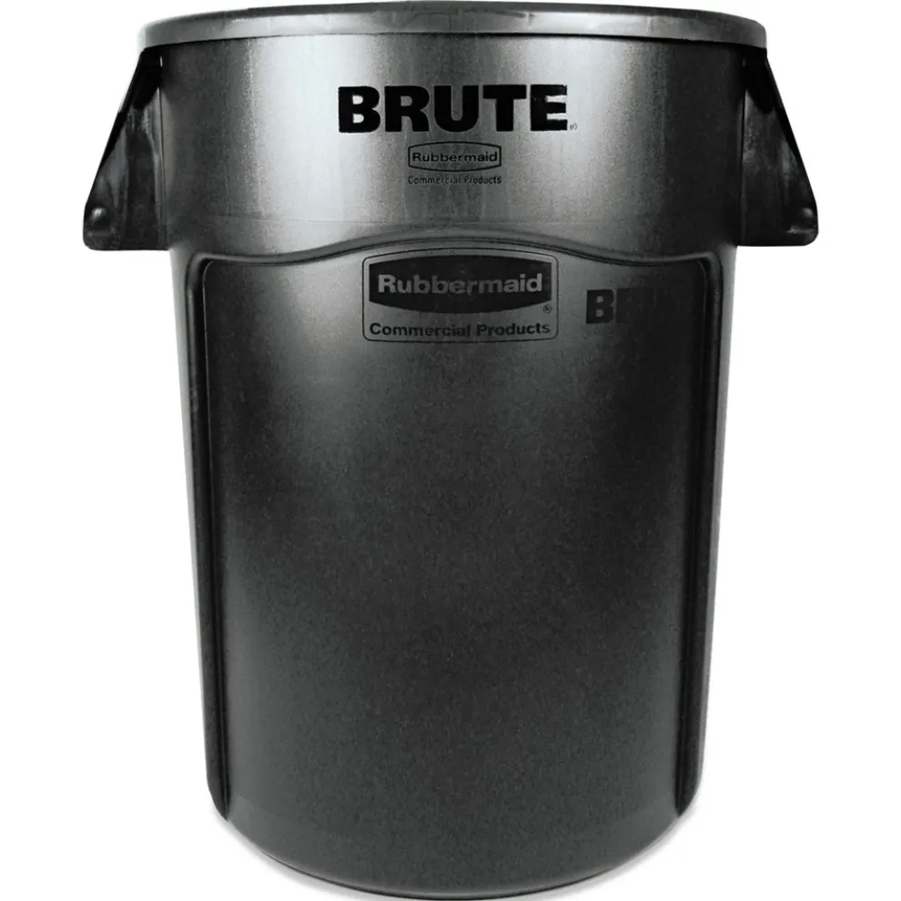 Rubbermaid Commercial 44 gal. Vented Round Plastic Brute Container - Black