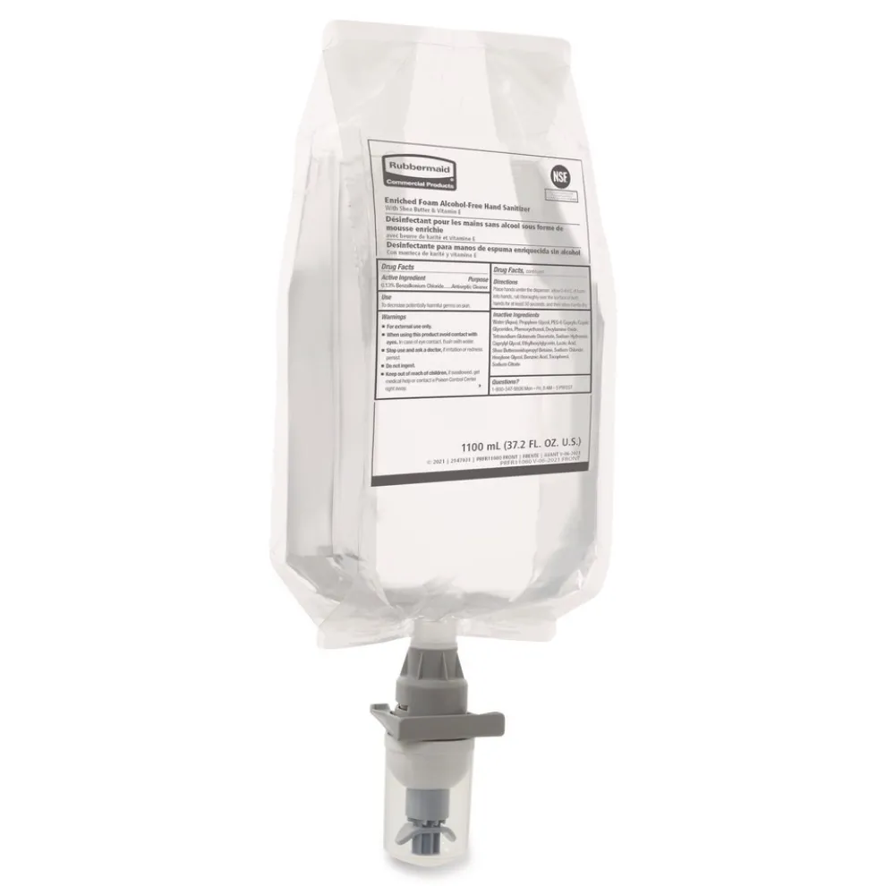 Rubbermaid Commercial 2147027 1,100 milliliter Auto Foam Refill Antibacterial Hand Soap - Fragrance Free (4/Carton)