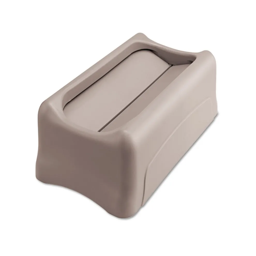 Rubbermaid Commercial FG267360GRAY Slim Jim 11.38 in. x 20.5 in. x 5 in. Swing Lid - Gray