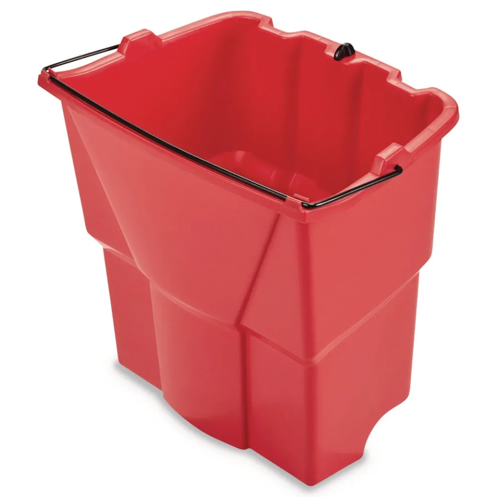 Rubbermaid Commercial WaveBrake 2.0 18 Quart Plastic Dirty Water Bucket - Red