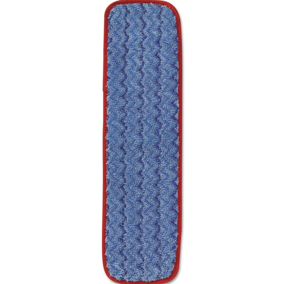 Rubbermaid Commercial 18-1/2 in. x 5 1/2 in. x 1/2 in. Microfiber Wet Mopping Pad - Red