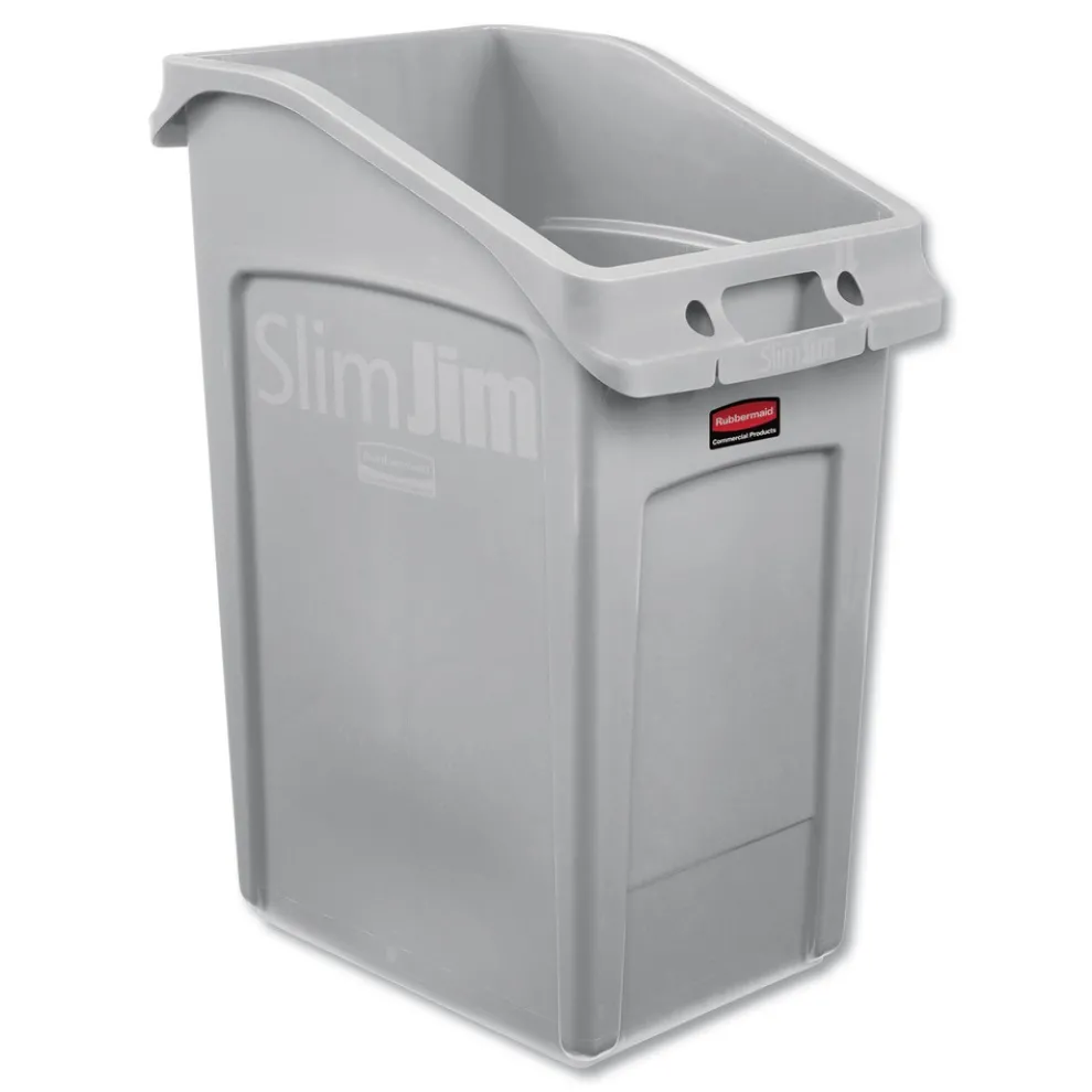 Rubbermaid Commercial Slim Jim 23 Gallon Polyethylene Under-Counter Container - Gray