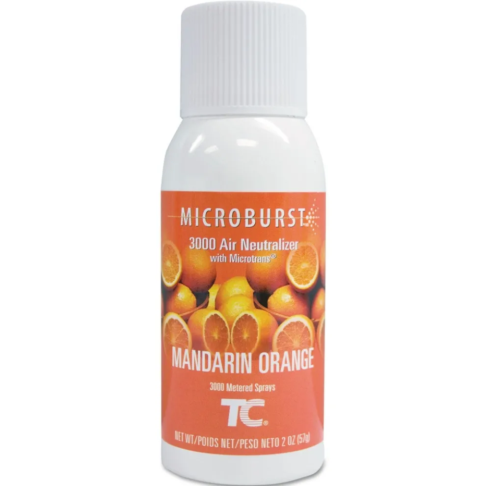 Rubbermaid Commercial Microburst 3000 2 oz. Aerosol Spray Refill - Mandarin Orange (12/Carton)