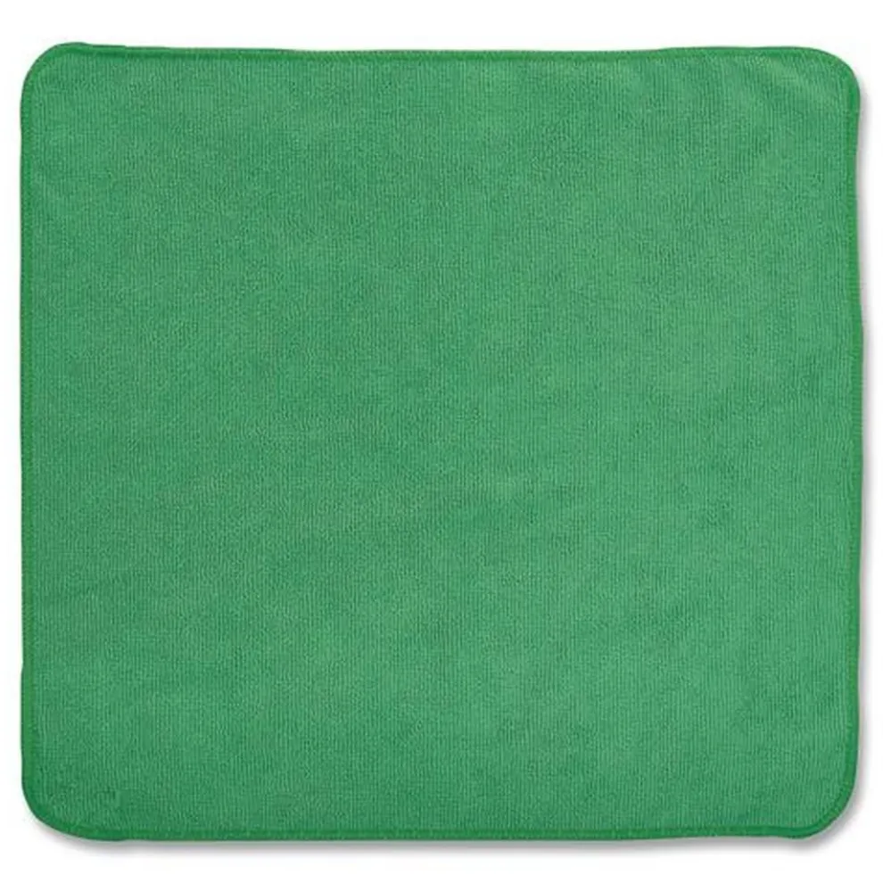 Rubbermaid Commercial 12 in. x 12 in. Microfiber Cleaning Cloths - Green (24/Pack)