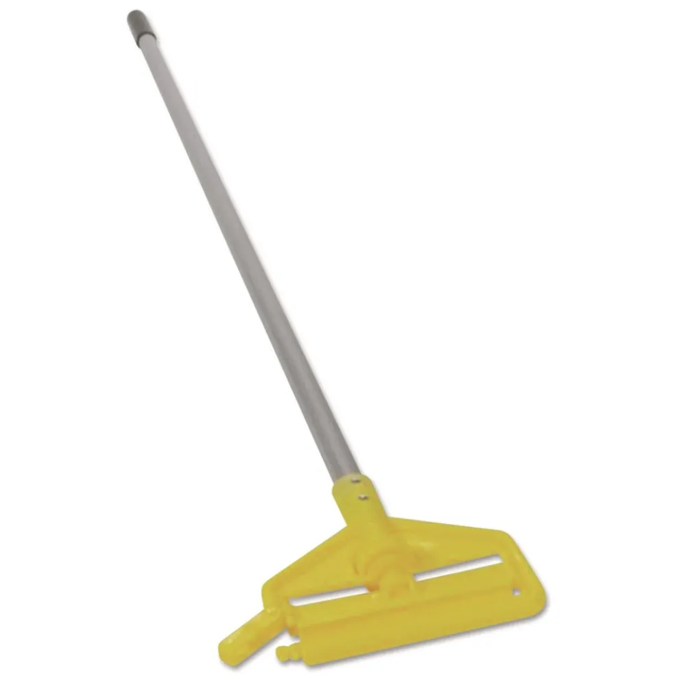 Rubbermaid Commercial 1 in. x 60 in. Invader Aluminum Side-Gate Wet-Mop Handle - Gray/Yellow