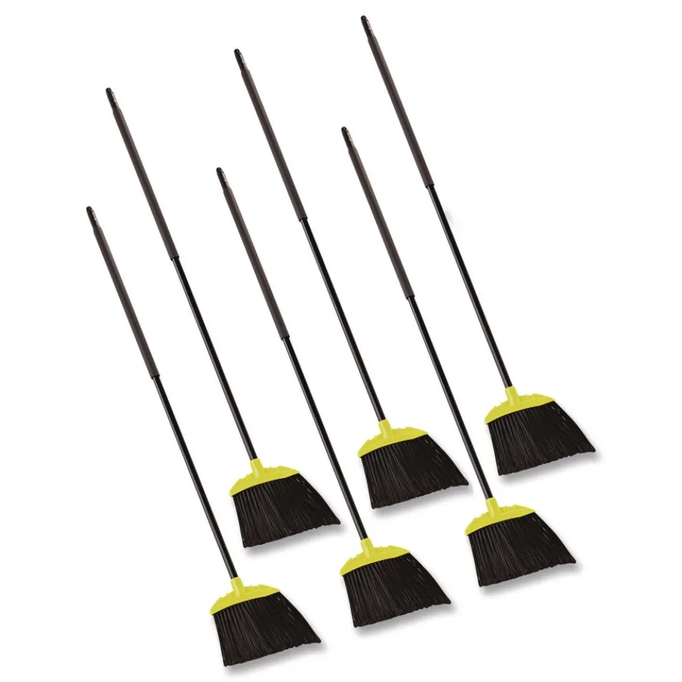 Rubbermaid Commercial 46 in. Smooth Sweep Angled Broom - Jumbo, Black/Yellow (6/Carton)