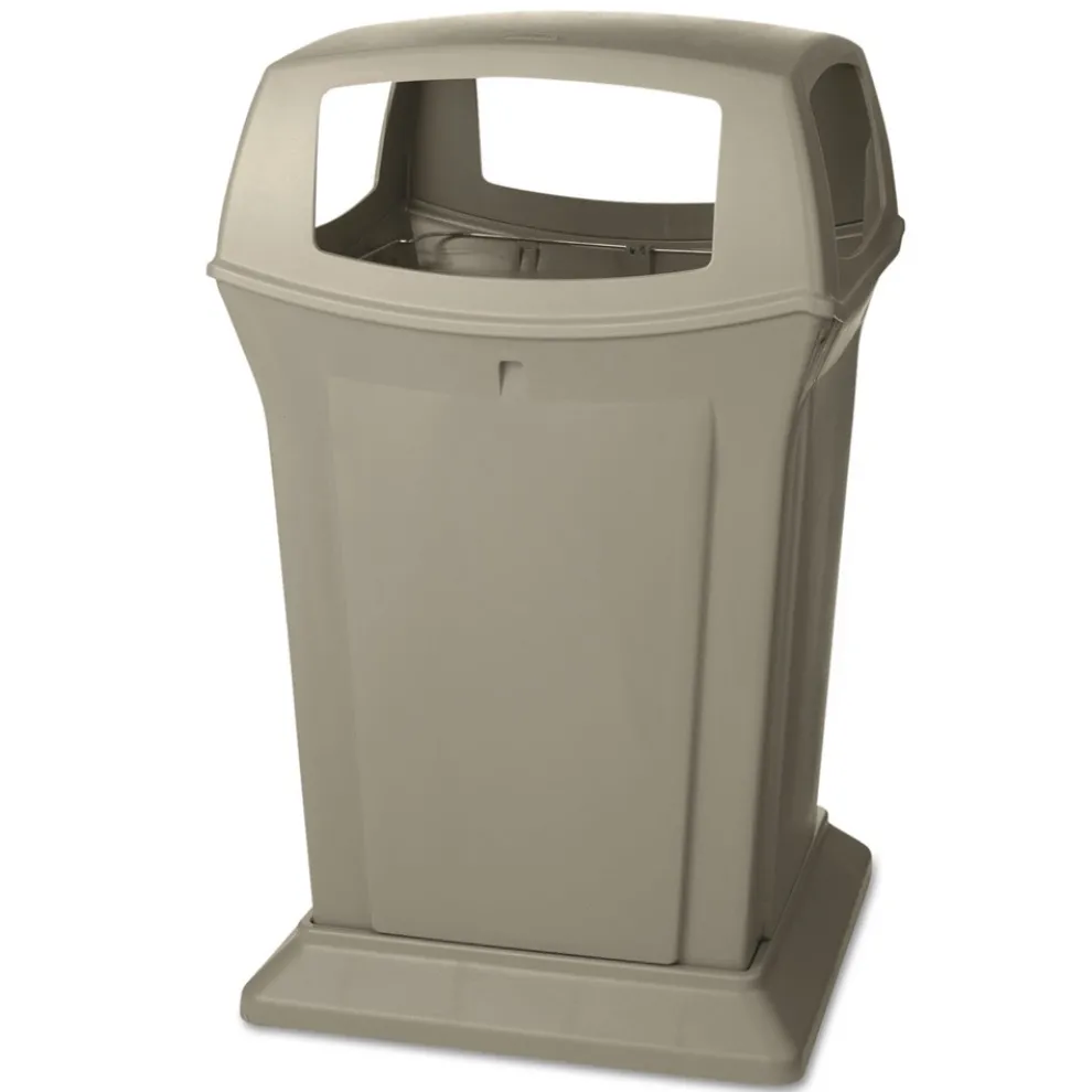 Rubbermaid Commercial Ranger 45-Gallon Fire-Safe Structural Foam Open-Style Container - Beige