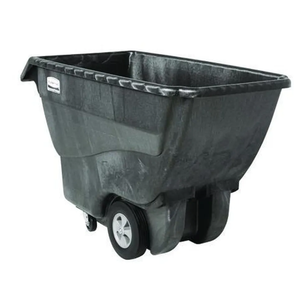 Rubbermaid Commercial 151 Gallon 1000 lbs. Capacity Plastic Structural Foam Tilt Truck - Black