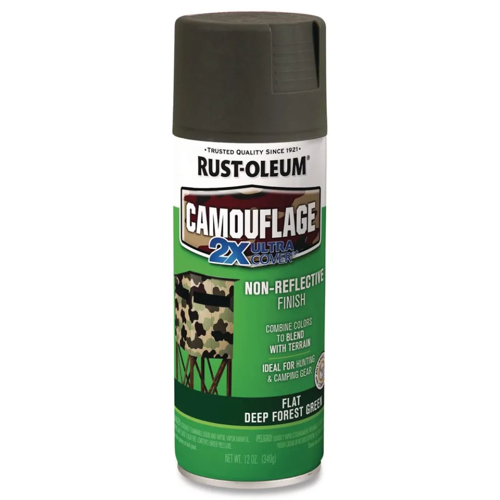 Rust-Oleum 12 oz. Aerosol Can Camouflage Spray Paint - Flat Deep Forest Green