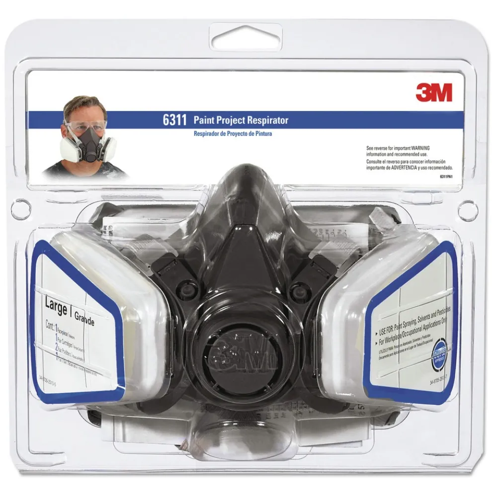 3M Half Facepiece Paint Spray Pesticide Respirator - Large