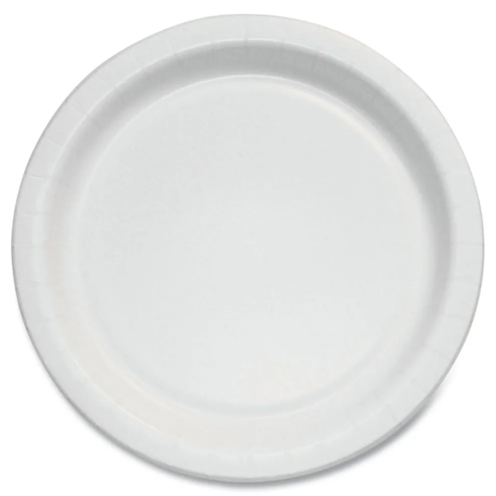 SOLO Bare Eco-Forward 6 in. Diameter ProPlanet Seal Clay-Coated Paper Plate - White/Brown/Green (1000/Carton)