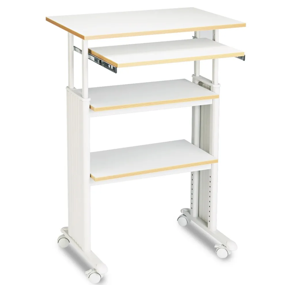 Safco 29.5 in. x 22 in. x 35 in. to 49 in. Muv Stand-Up Adjustable-Height Desk - Gray