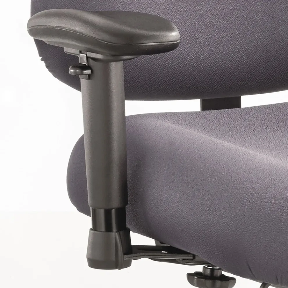 Safco 4 in. x 10.25 in. x 11.5 in. to 14.5 in. Height/Width-Adjustable T-Pad Arms for Optimus Big/Tall High-Back Chairs - Black (1-Pair)