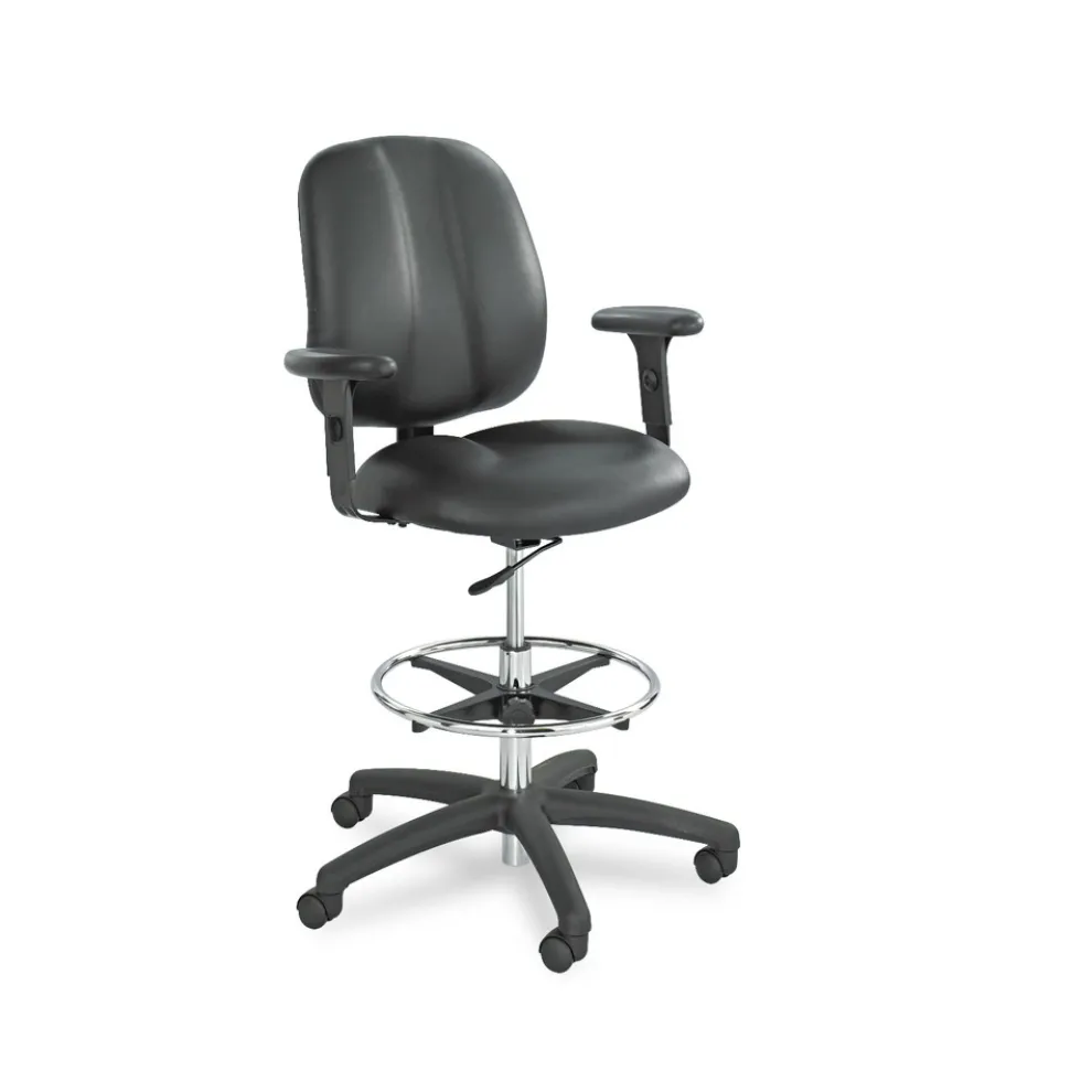 Safco 4.13 in. x 10.25 in. x 10 in. Adjustable T-Pad Arms for Apprentice Series Chairs - Black (1-Pair)