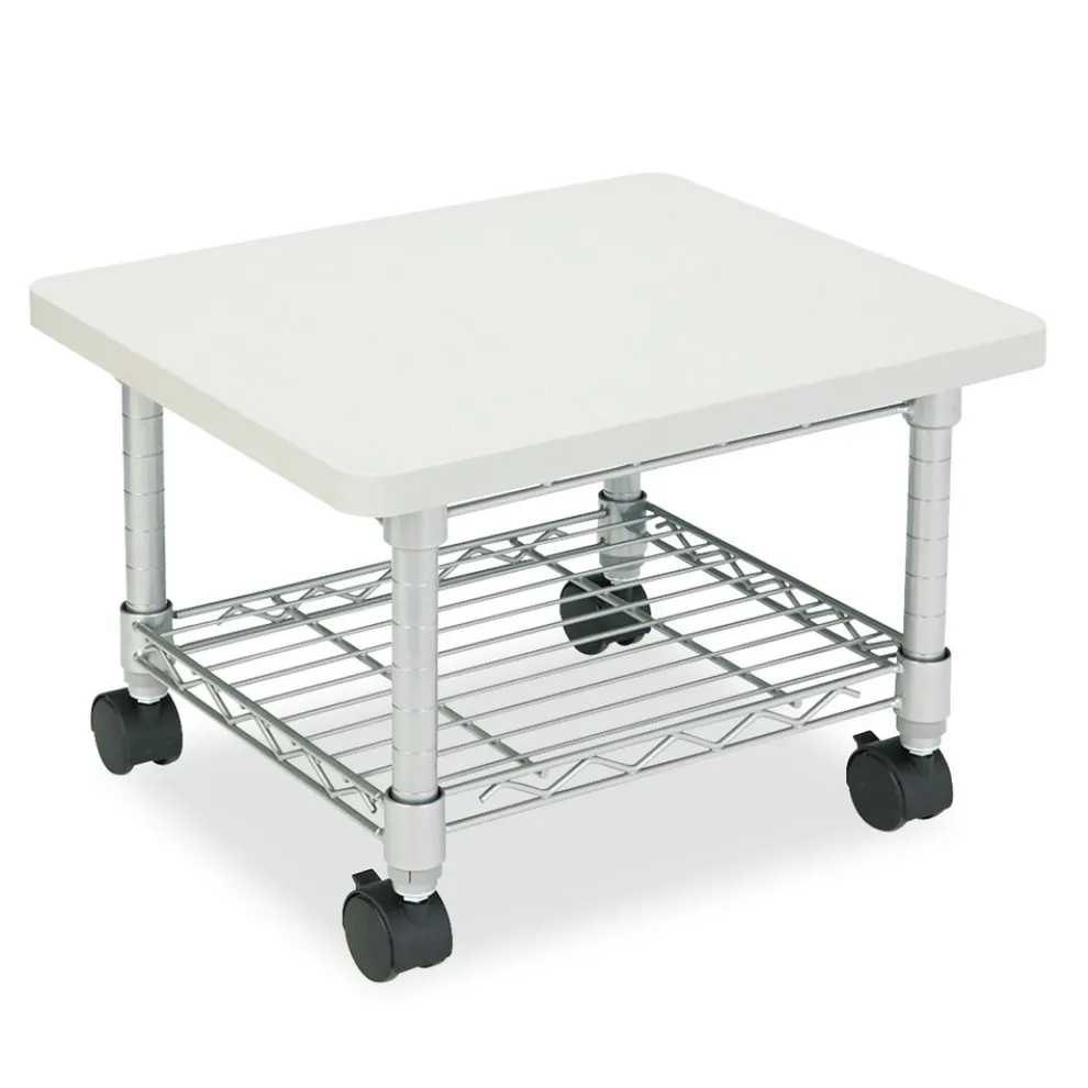 Safco Engineered Wood 2 Shelves 19 in. x 16 in. x 13.5 in. Underdesk Printer/Fax Stand - Gray