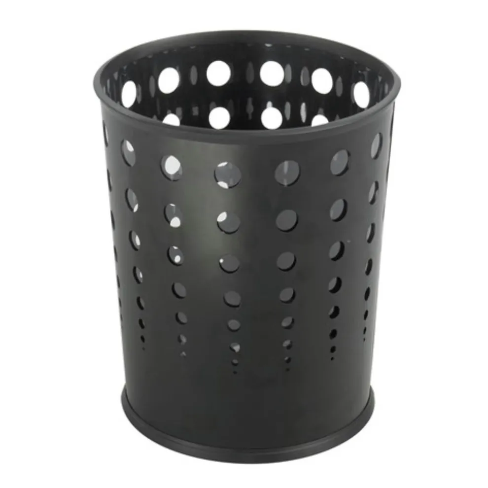 Safco 6-Gallon Steel Bubble Wastebaskets - Black
