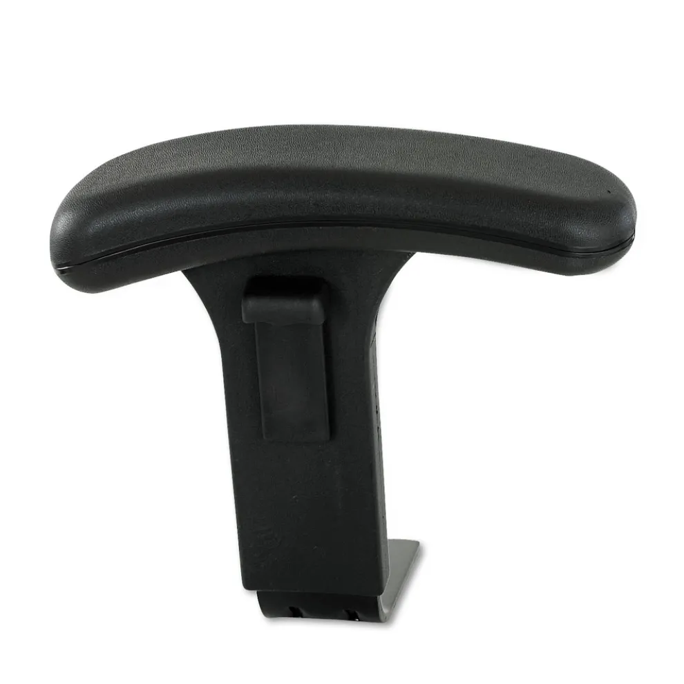 Safco Optional Height-Adjustable T-Pad Arms for Uber Big and Tall High-Back and Mid-Back Chairs - Black (1-Pair)