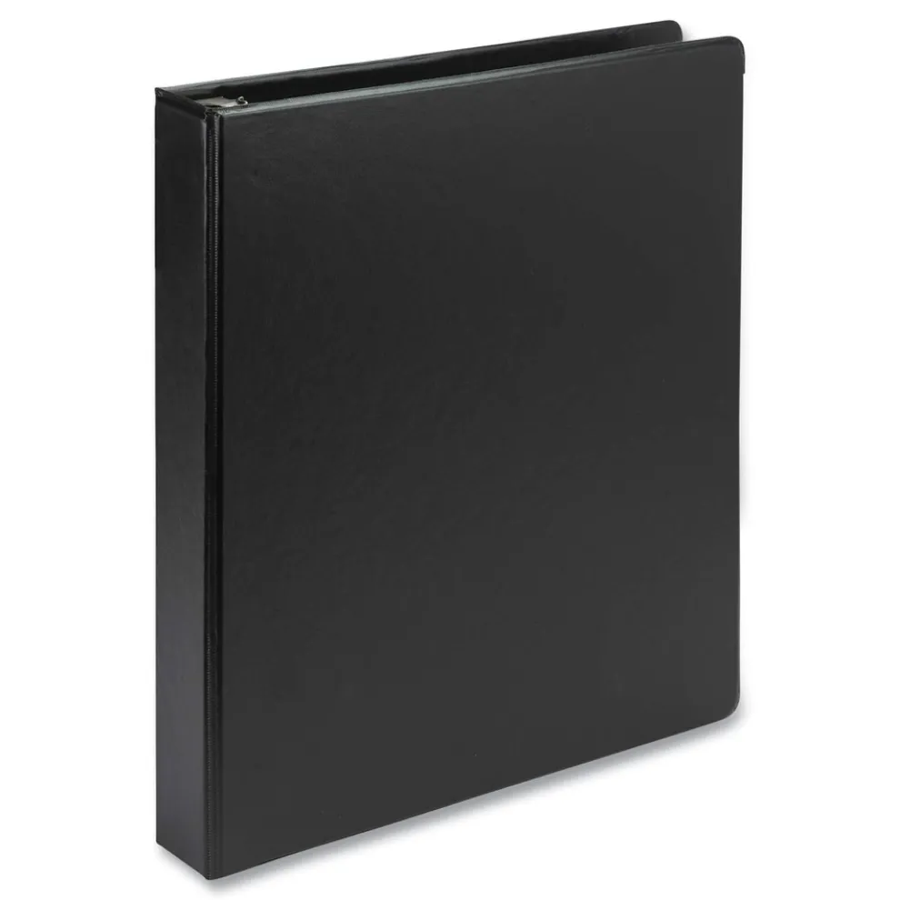 Samsill 11 in. x 8.5 in. 1 in. Capacity 3 Rings Biobased Round Ring Binder - Black